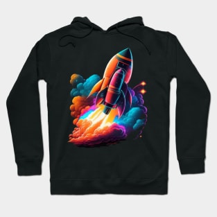 space race spaceship rocket Hoodie